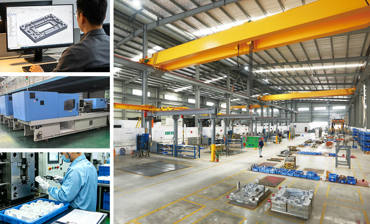 Injection molding equipment and quality inspection in a manufacturing facility