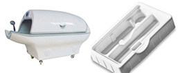 Vacuum-formed plastic sheet component